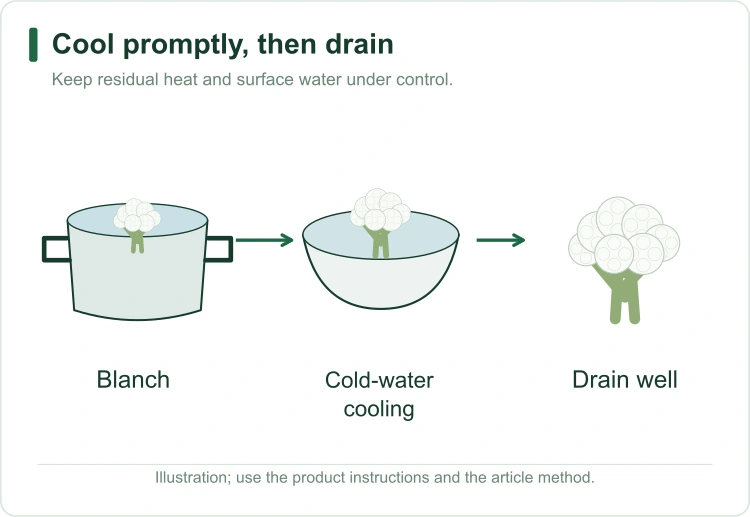 cauliflower-cooling-draining cauliflower-cooling-draining