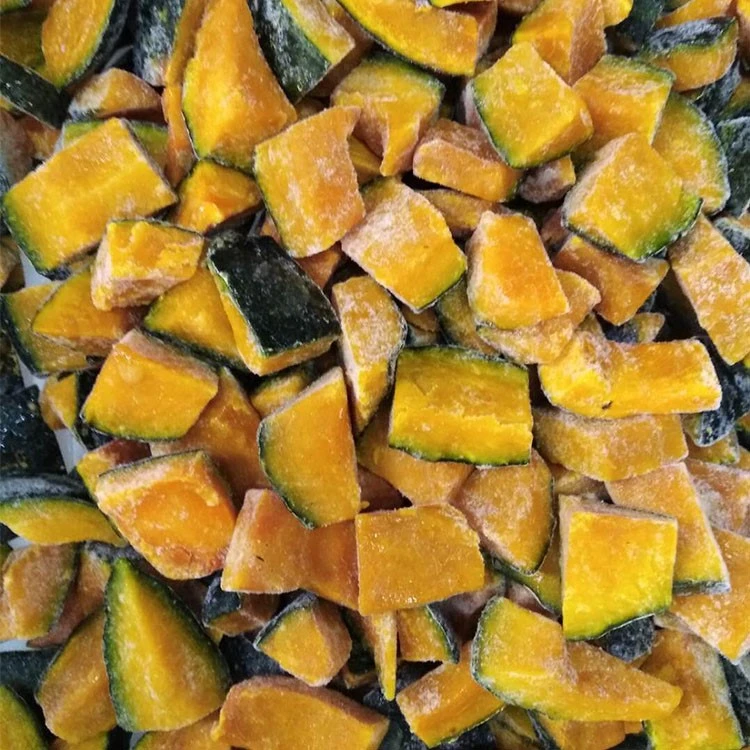 Cut pumpkin pieces for refrigerator shelf life control