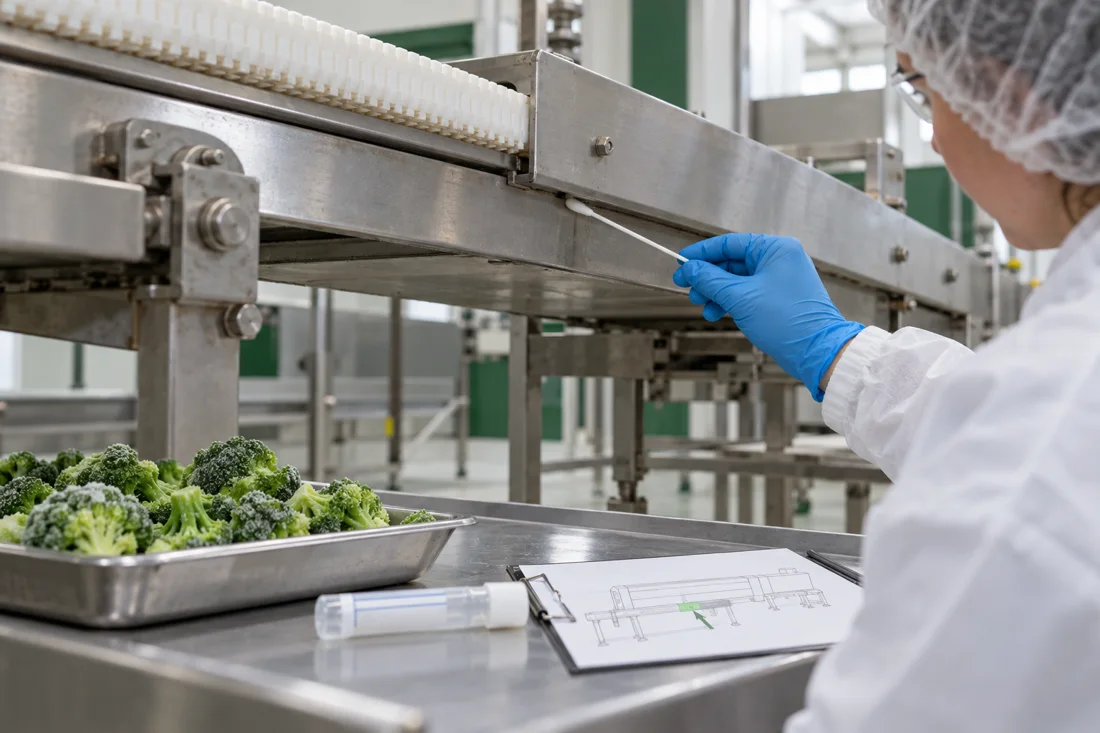 environmental swab frozen vegetable equipment