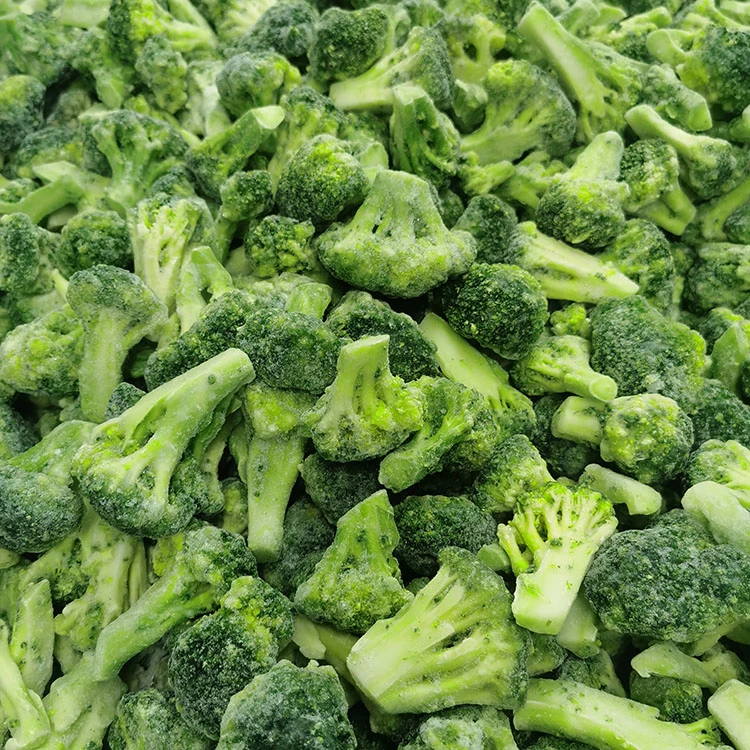 Frozen broccoli florets; product photograph, not a shipment inspection