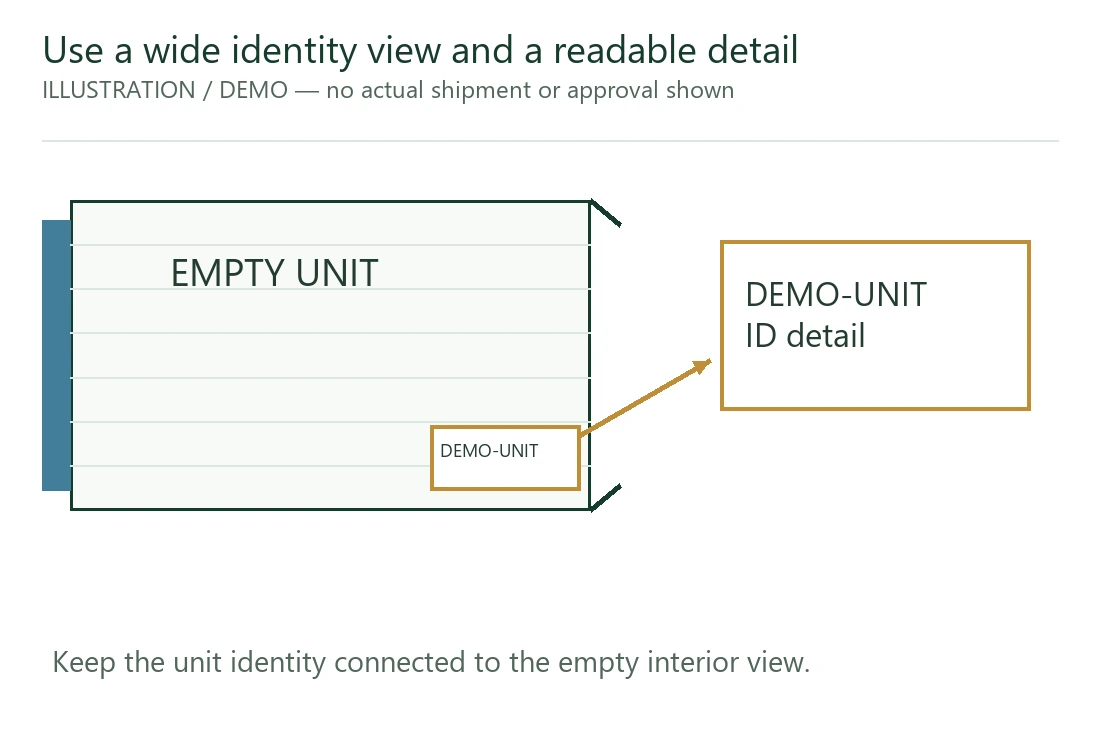 A wide view and readable identity detail belong to the same unit. A wide view and readable identity detail belong to the same unit.