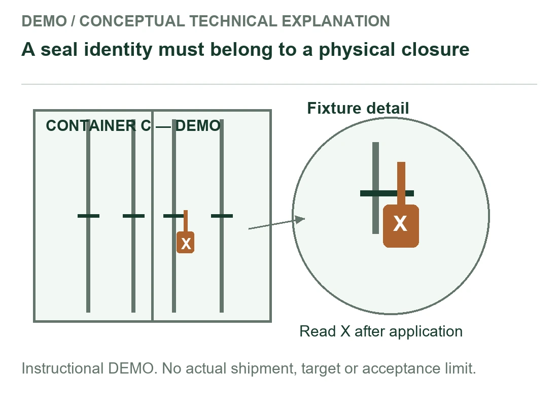 A seal identity must belong to a physical closure - instructional demonstration A seal identity must belong to a physical closure - instructional demonstration