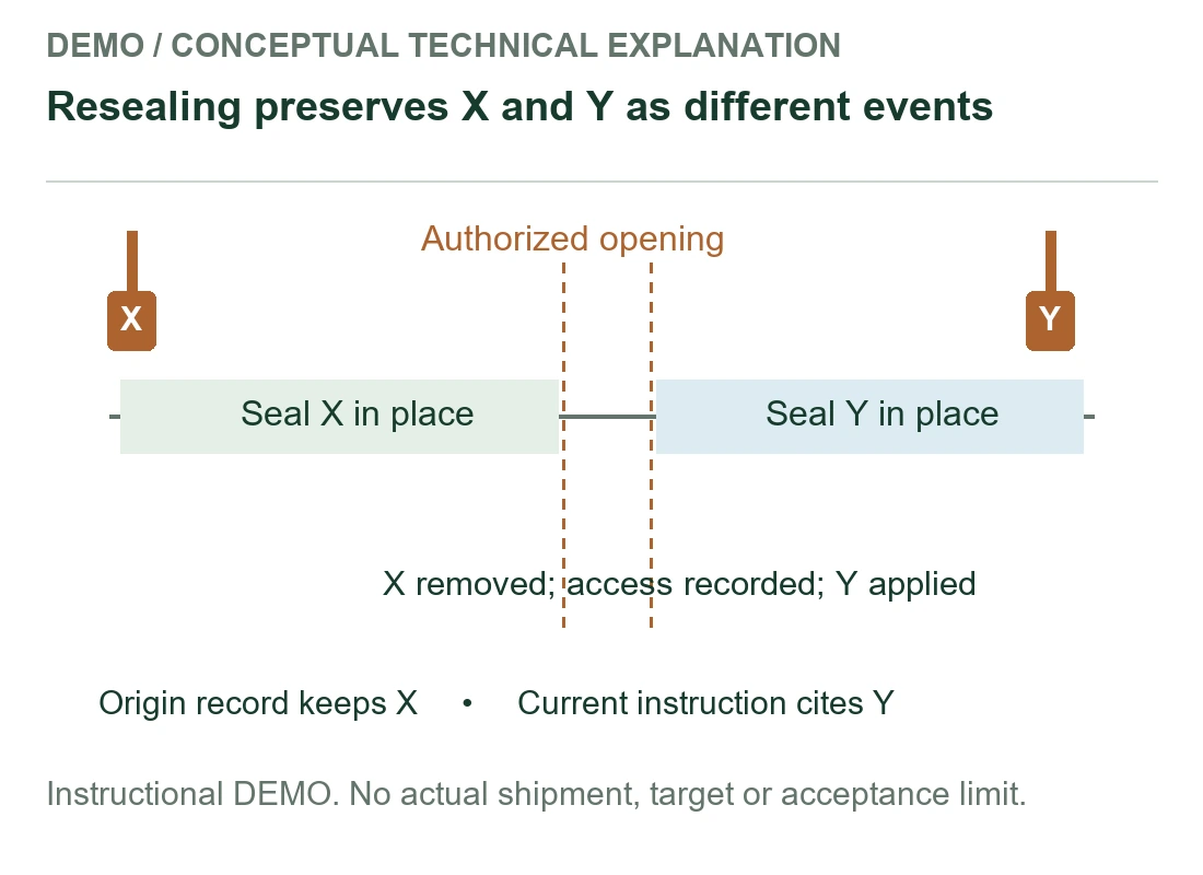 Resealing preserves X and Y as different events - instructional demonstration Resealing preserves X and Y as different events - instructional demonstration