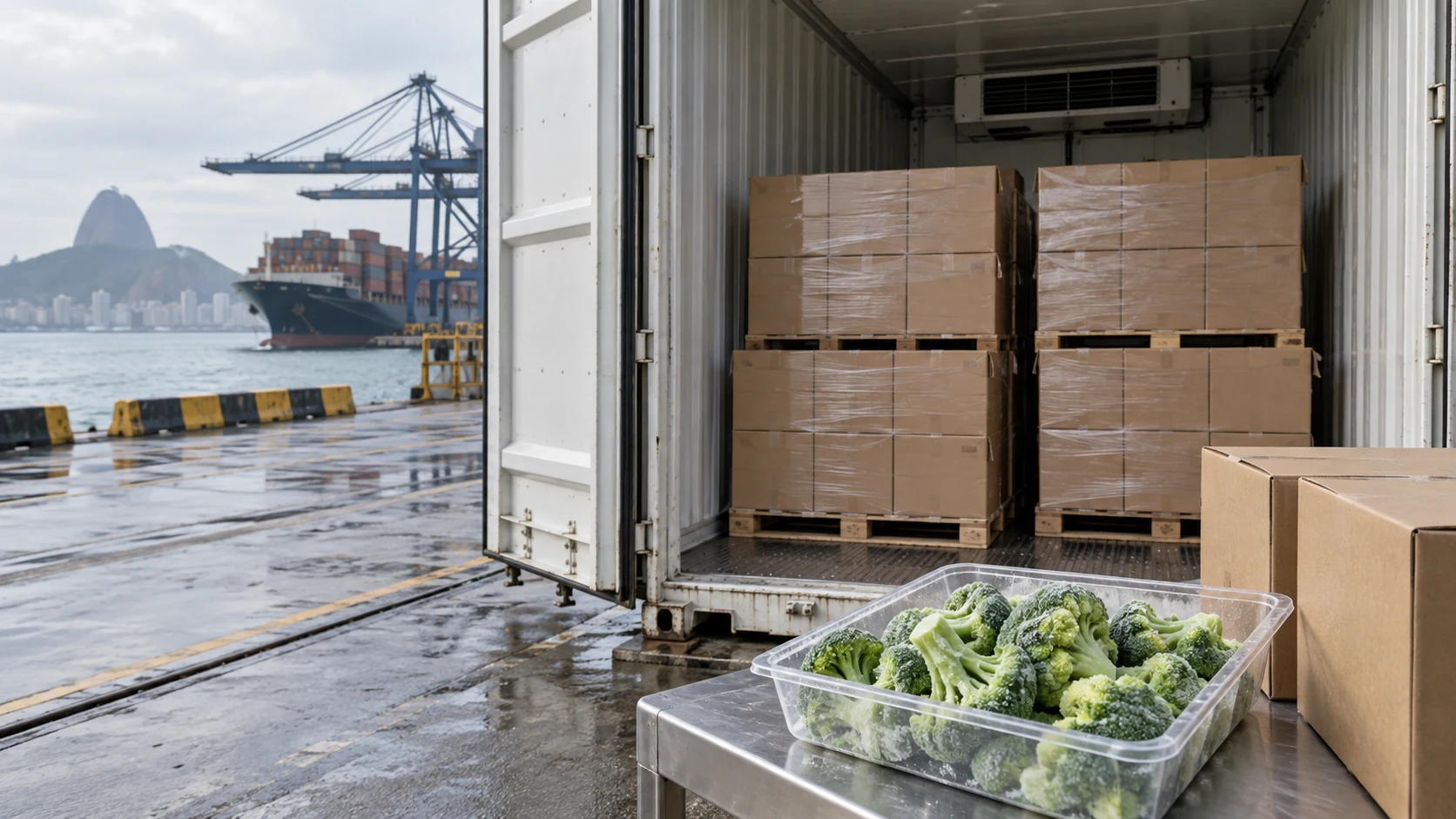 Unbranded frozen broccoli and cold-chain logistics for a Brazilian buyer Unbranded frozen broccoli and cold-chain logistics for a Brazilian buyer