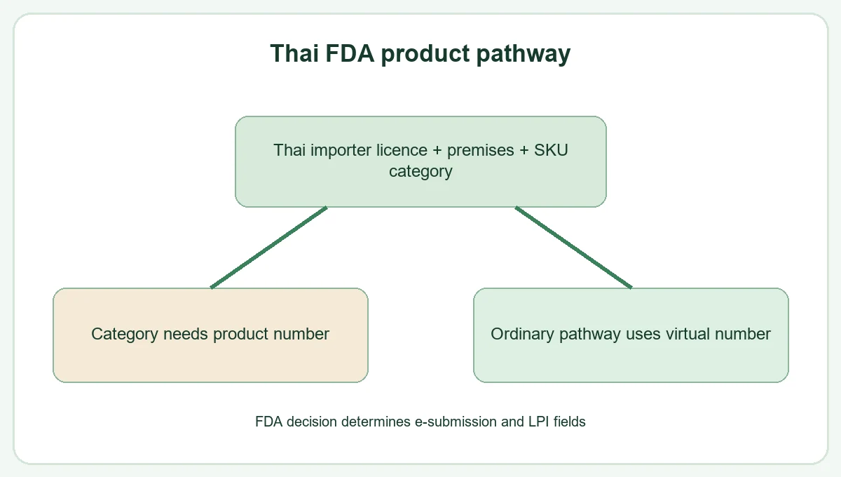 Thailand broccoli obtain the thai fda importer licence and decide the product pathway decision relationship Thailand broccoli obtain the thai fda importer licence and decide the product pathway decision relationship