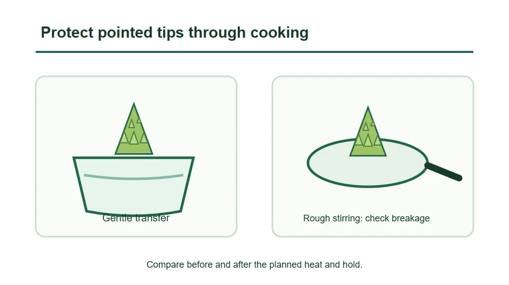Protect pointed tips through cooking