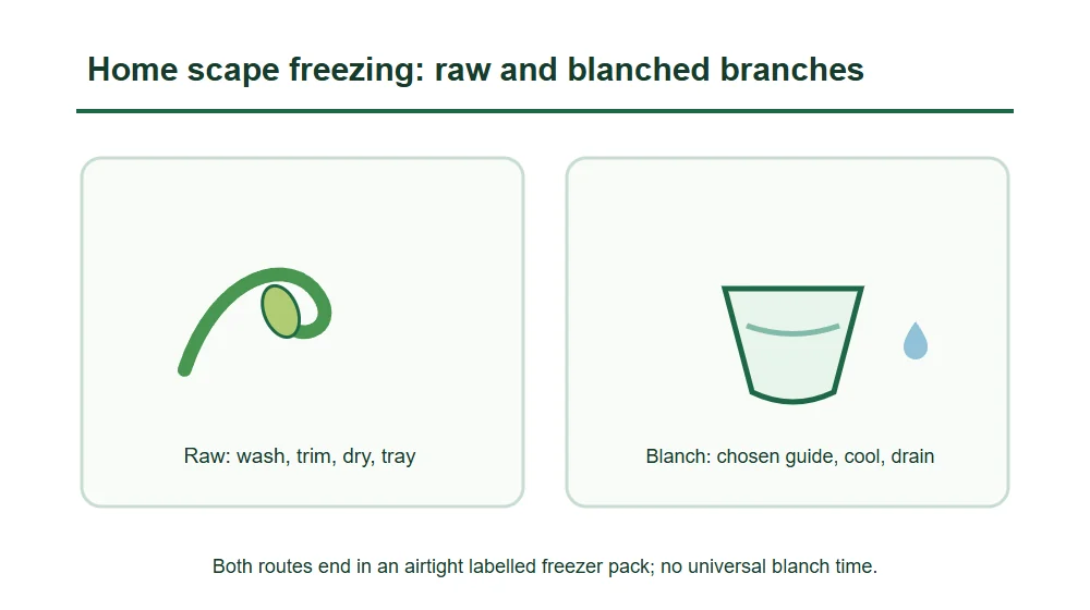 Home scape freezing: raw and blanched branches Home scape freezing: raw and blanched branches