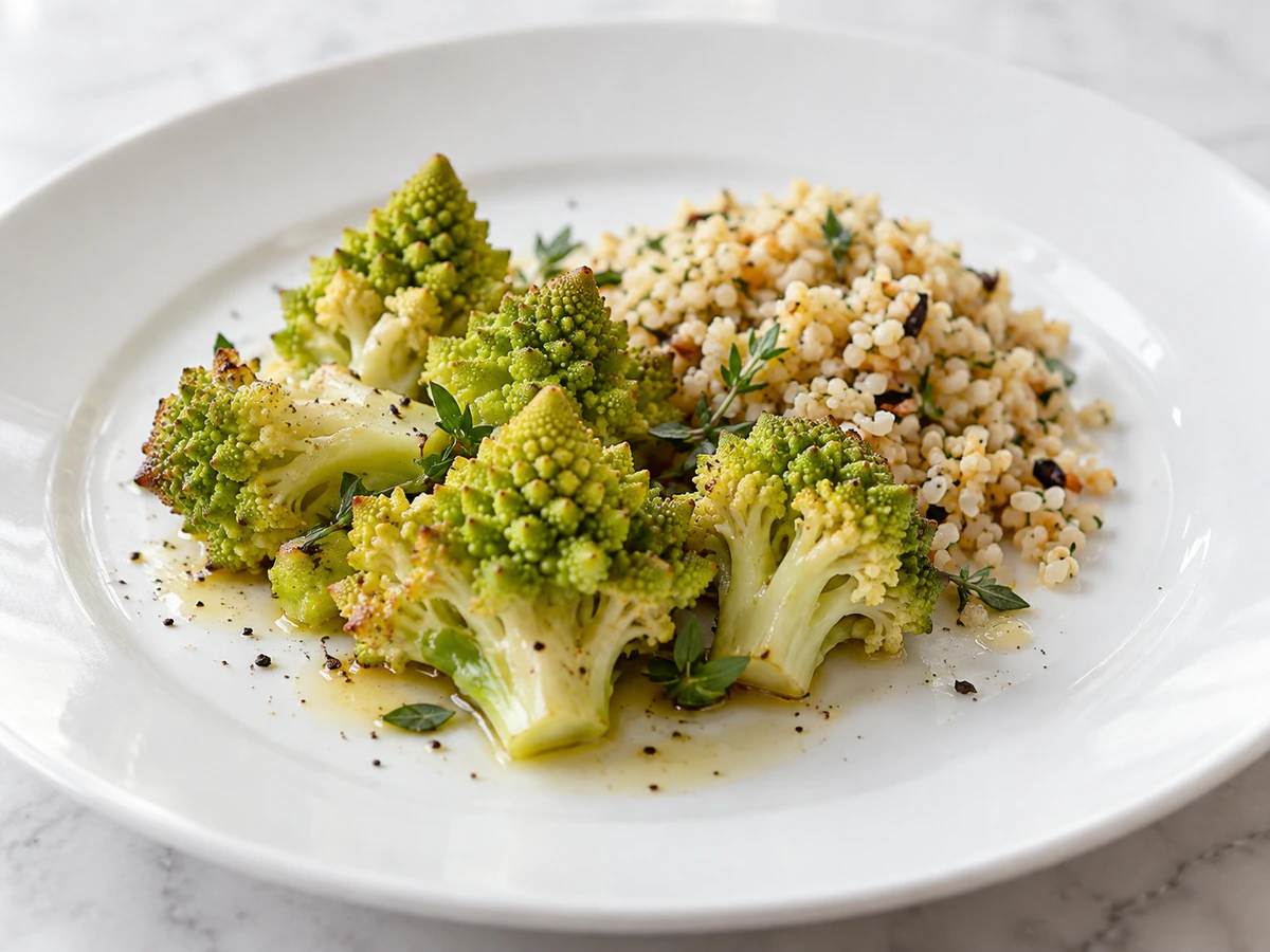 Romanesco as a visible vegetable side