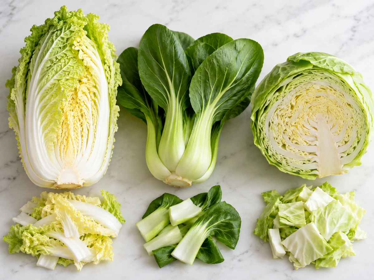 Napa Cabbage vs Bok Choy and Green Cabbage for Frozen Foods