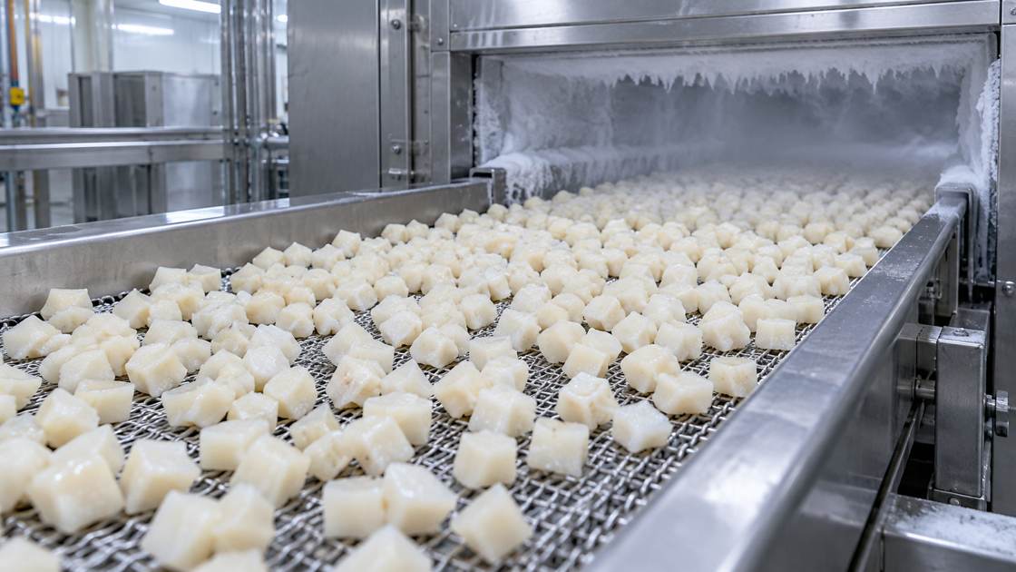 Water Chestnut Process Flow Illustrative processing sequence; actual blanching status must come from the batch record.