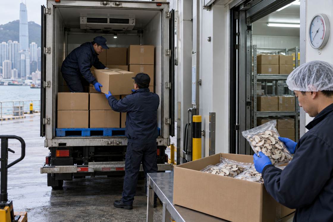 Illustrative frozen handover; shipment evidence comes from actual logger records.