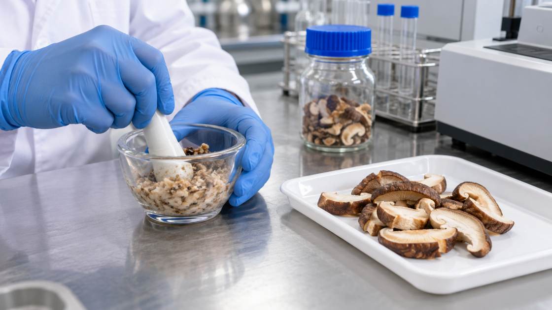 Illustrative sampling for cadmium analysis; only a lot-specific laboratory report proves the result.