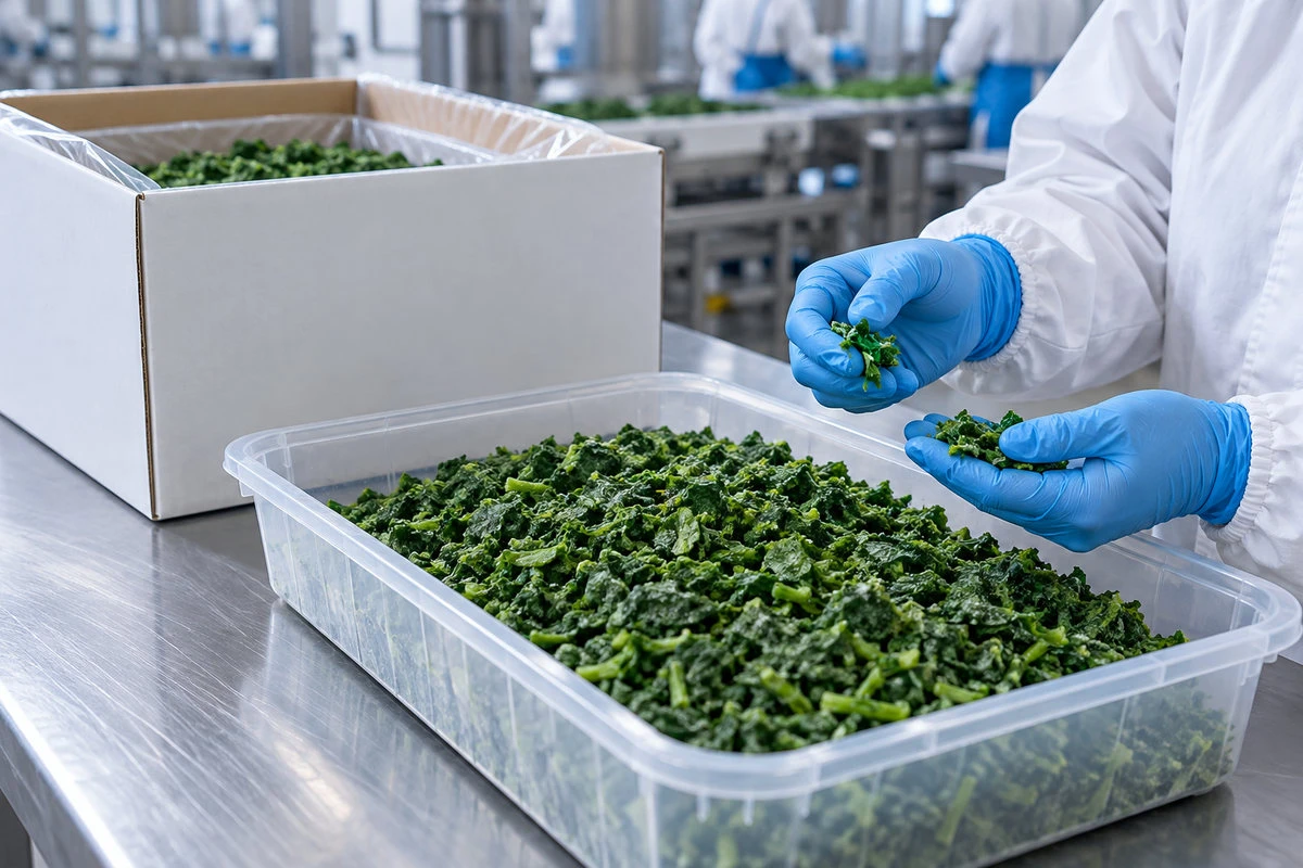 blanched chopped spinach - Build the source, processing and document file blanched chopped spinach - Build the source, processing and document file