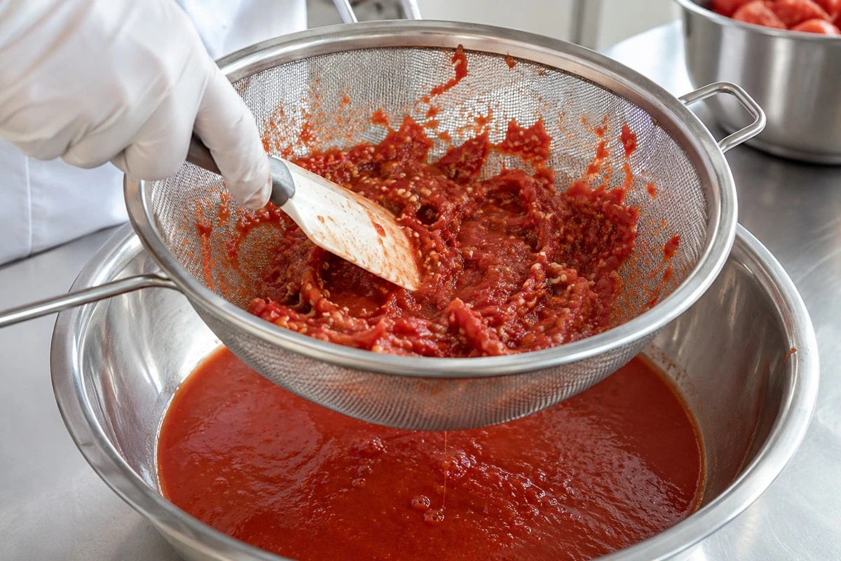 Wet pepper screen residue Wet screen residue contains both plant material and retained sauce.