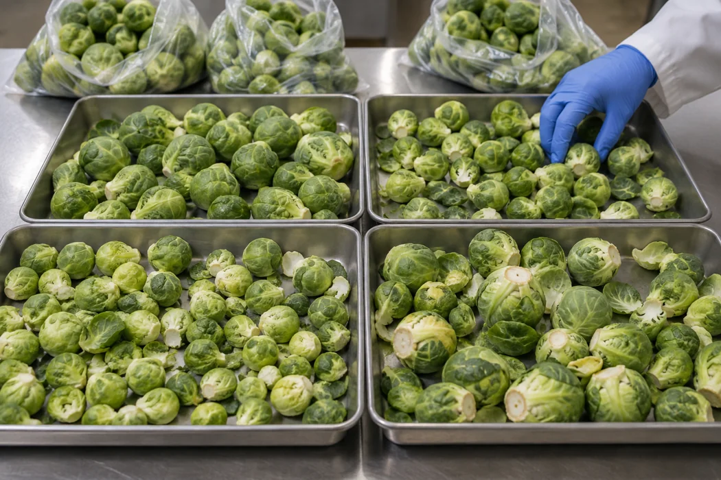 Representative Brussels sprout samples Representative Brussels sprout samples