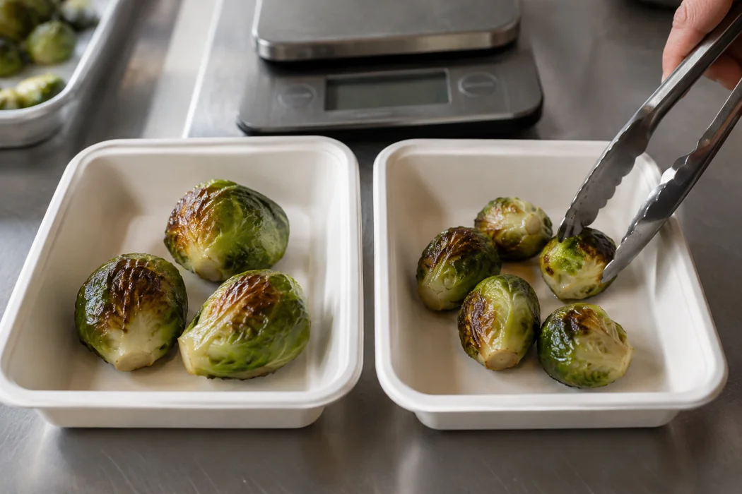 Brussels sprout portion count comparison Brussels sprout portion count comparison