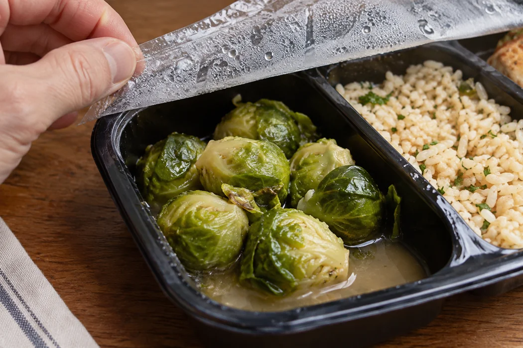 Moisture in a prepared meal tray Moisture in a prepared meal tray