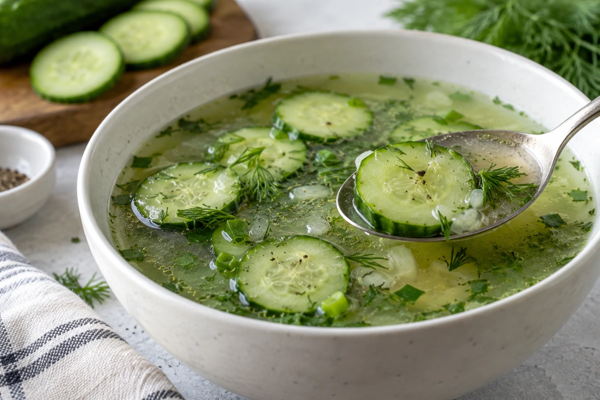 Frozen Cucumber in Cooked Soups and Sauces: Managing Water Release
