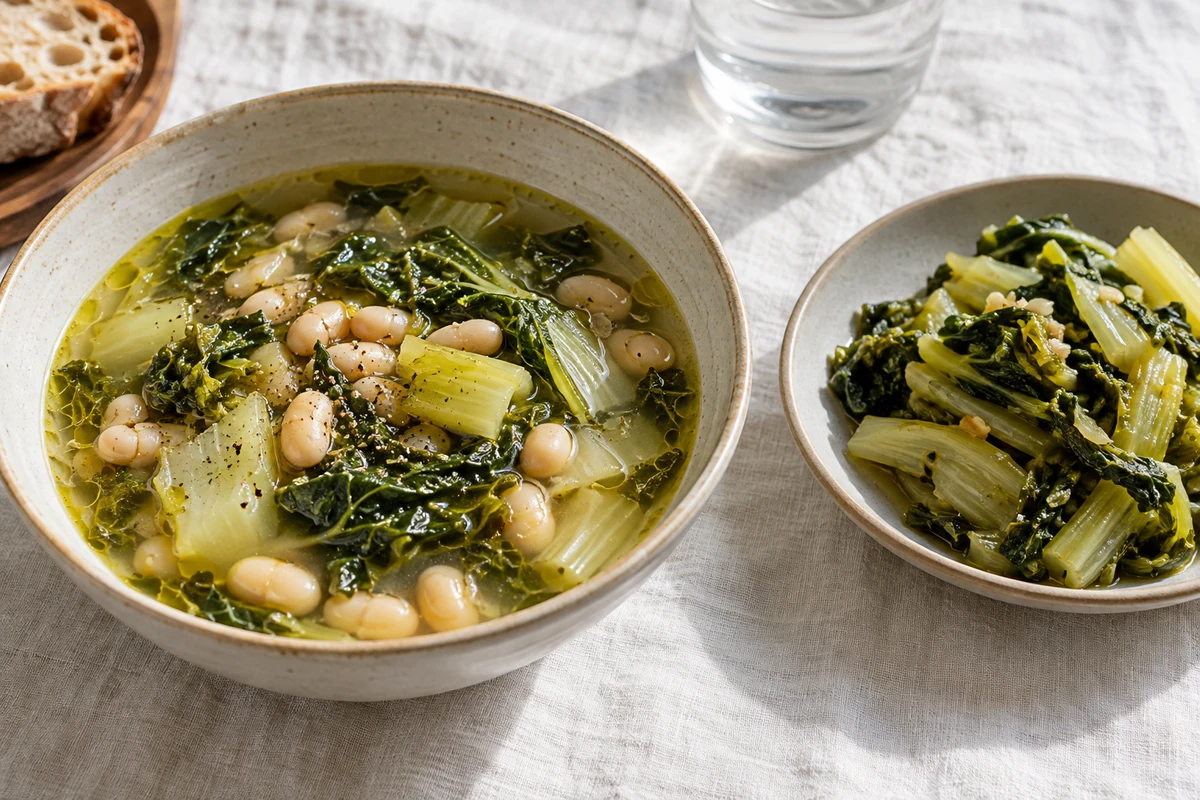 Mustard greens soup and braise Mustard greens soup and braise