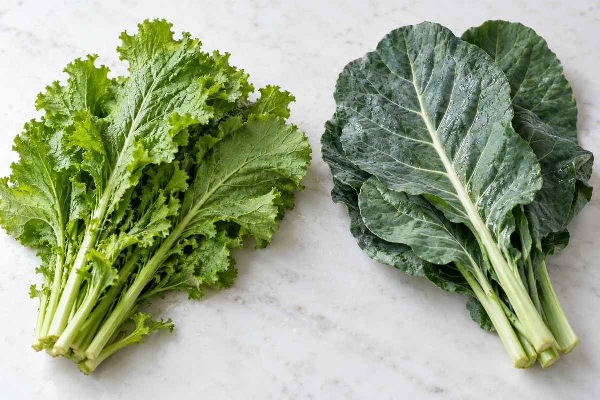 Mustard Greens vs Collard Greens for Frozen Food Applications