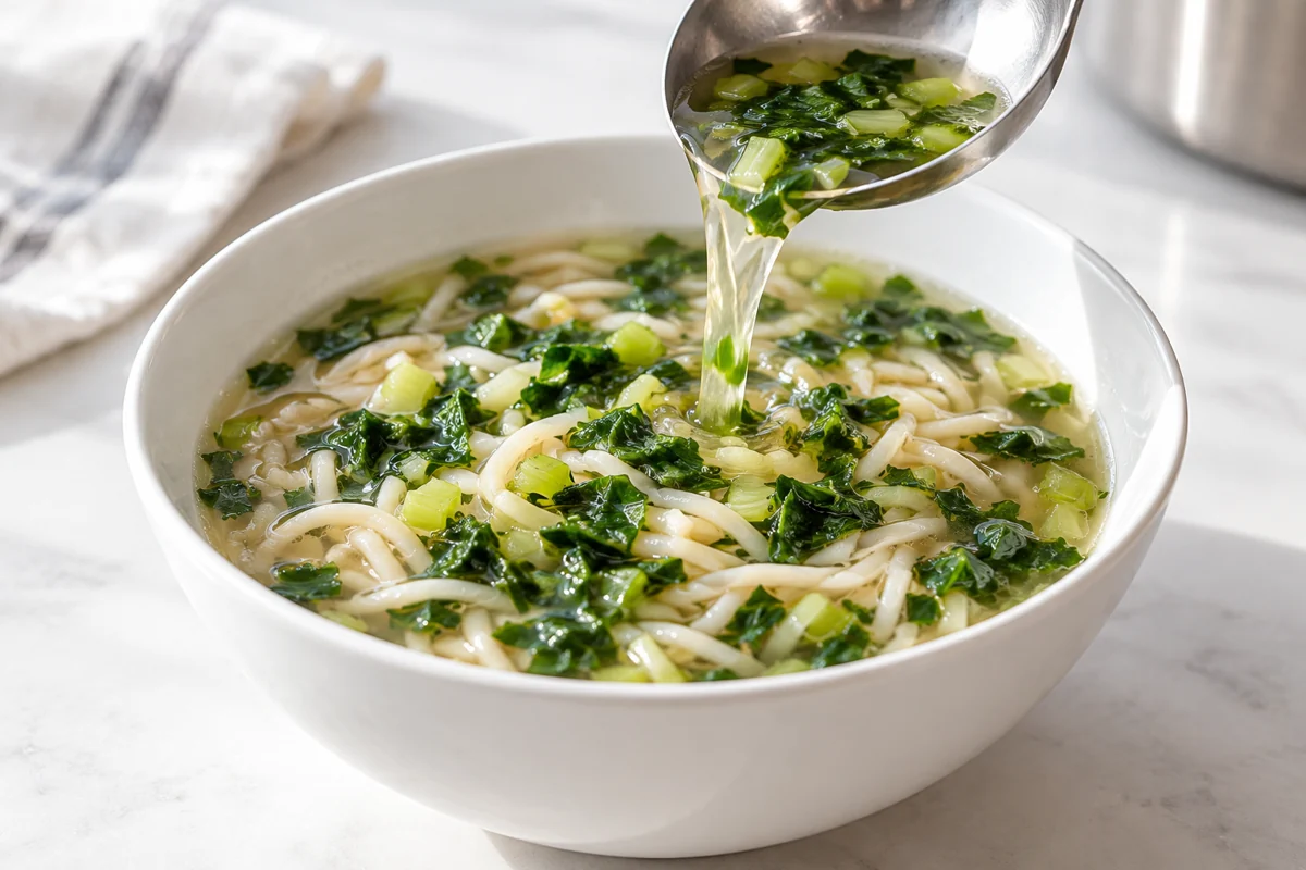 Frozen Mustard Greens in Soup and Noodle Bases: Leaf-Stem Balance