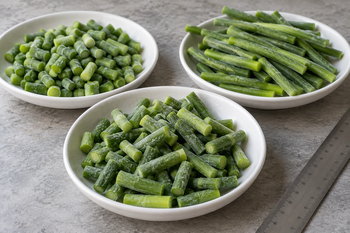 Frozen Garlic Scapes: Fibrous Ends, Cut Length and Lot Acceptance