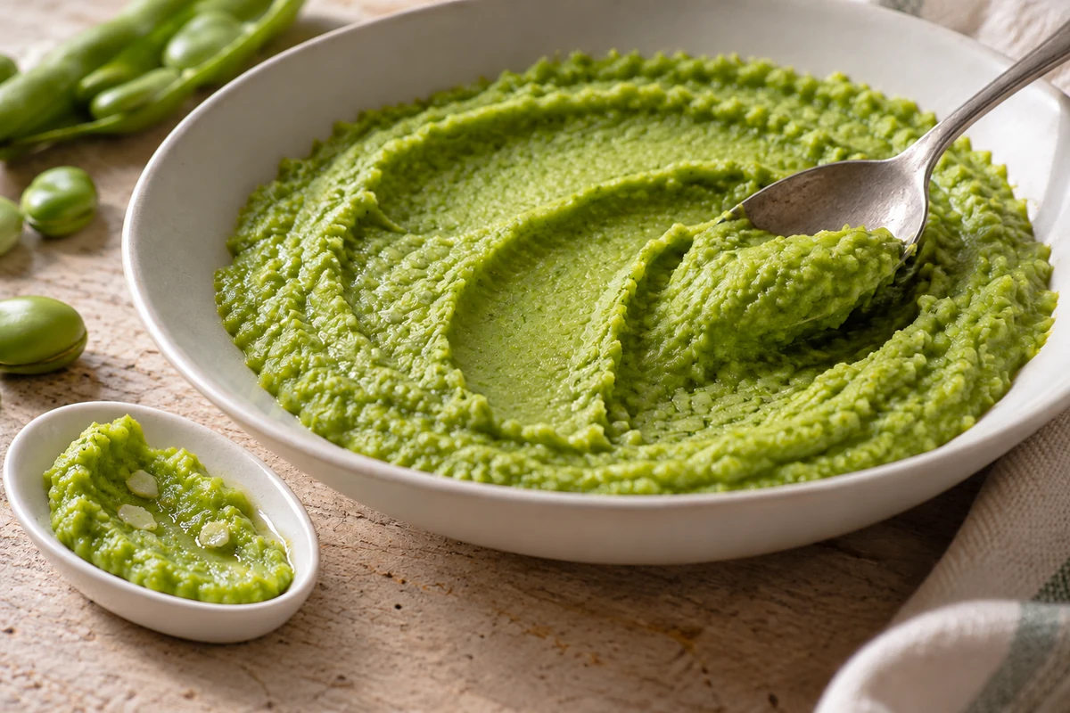 Frozen Broad Beans for Puree and Dip: Skin and Smoothness Trials