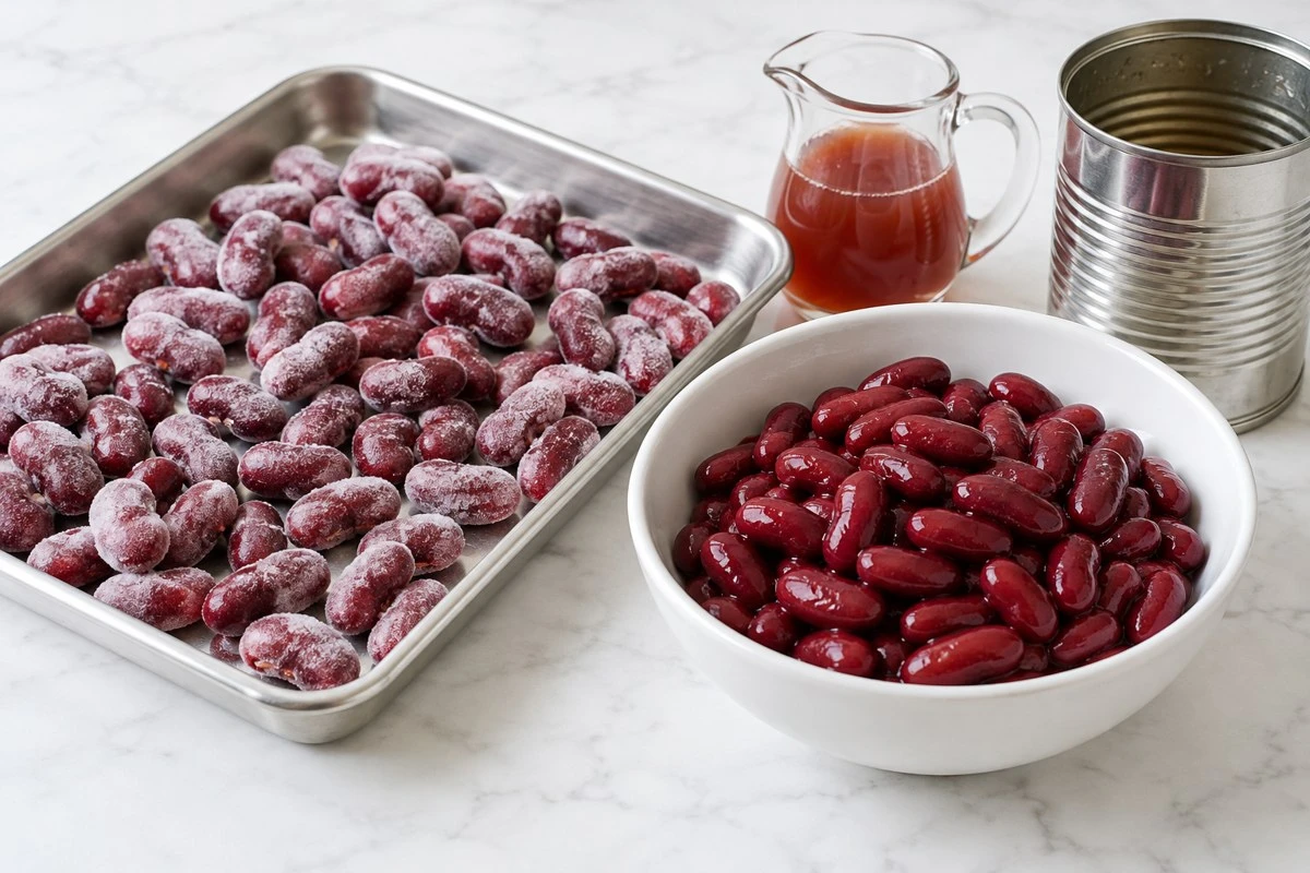 Frozen vs Canned Kidney Beans for Meal Production: Cook State, Pack Liquid an...
