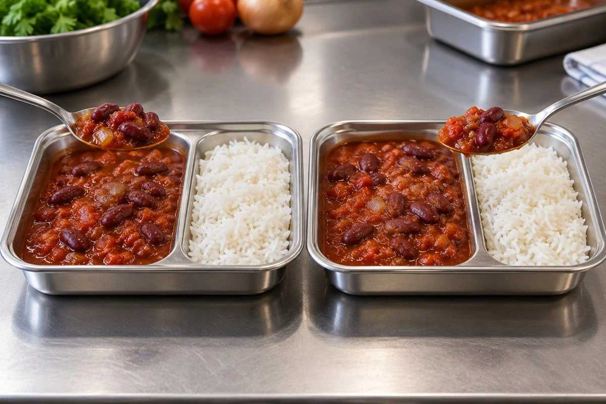 Matched meal portions support a fair comparison of the final bean-and-sauce result Matched meal portions support a fair comparison of the final bean-and-sauce result