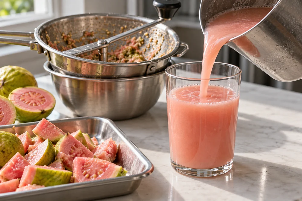 Guava Juice from Frozen Pieces: Screening and Usable Yield