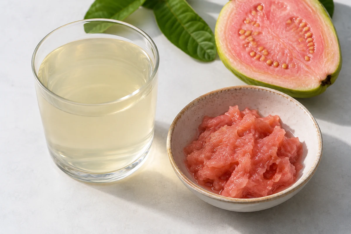 Include both recovered juice and retained pulp in the process balance. Guava clarified juice and separated pulp