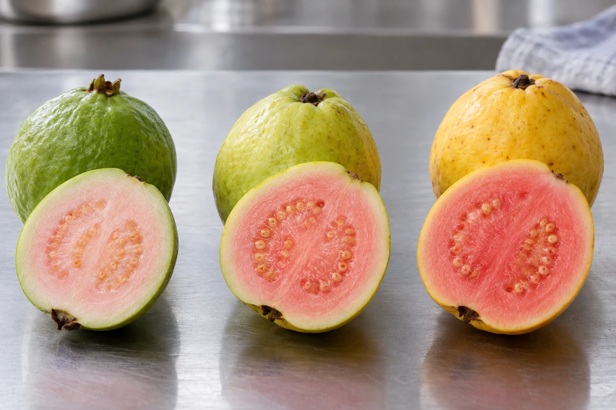 Choosing Guava Ripeness for Juicing, Pureeing and Visible Fruit Pieces