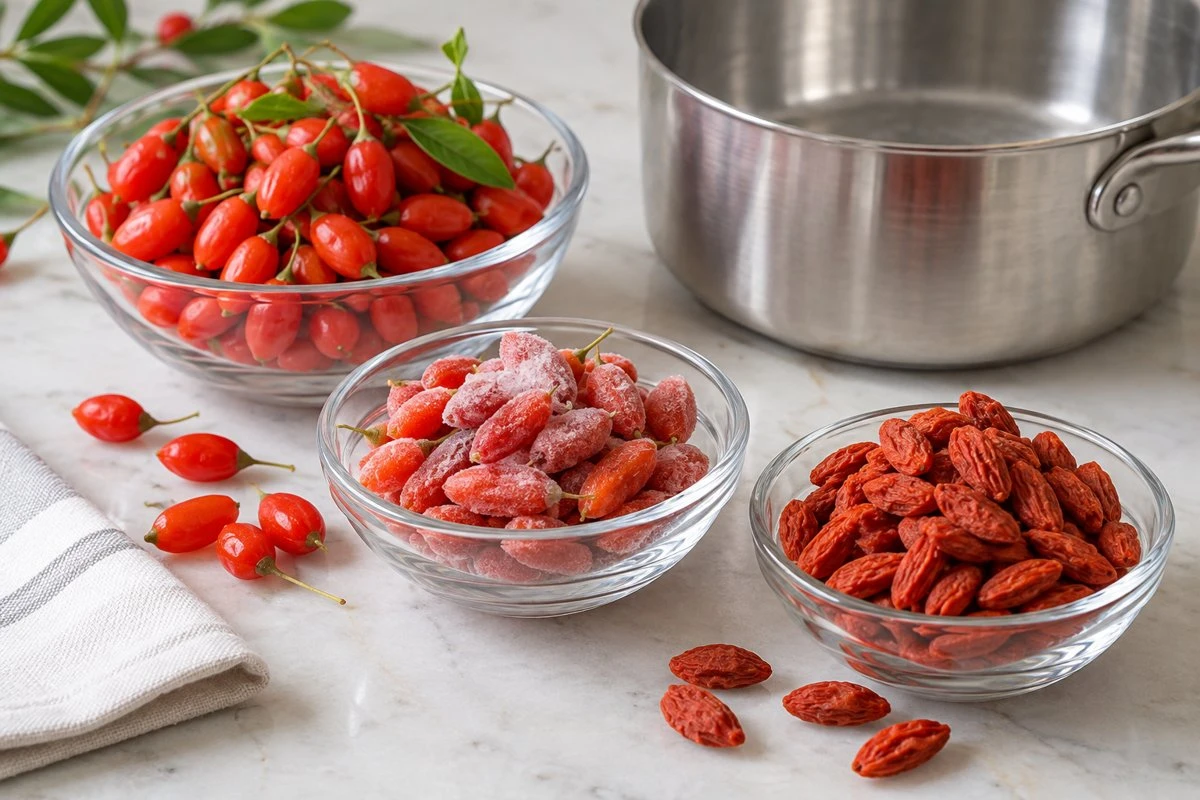Fresh, Frozen and Dried Goji Berries in Food Formulation