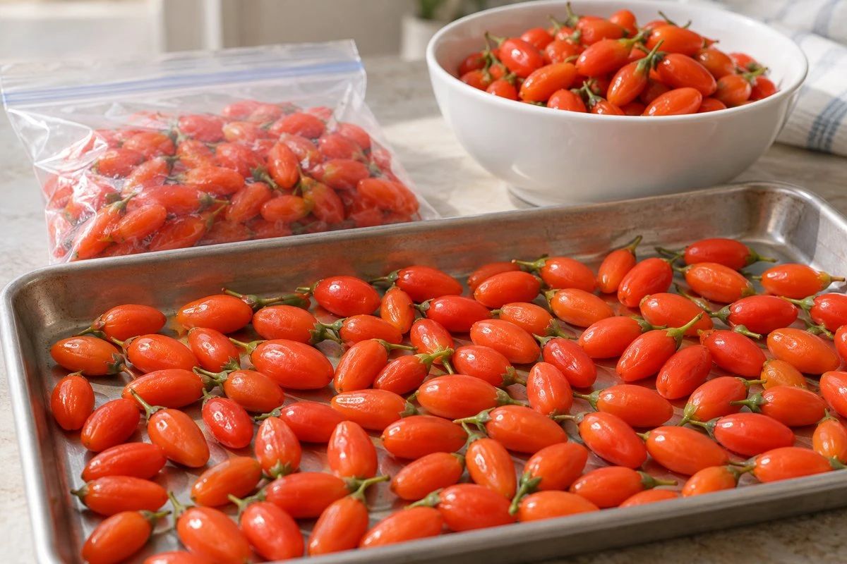 Freezing and Thawing Goji Berries for Later Food Use