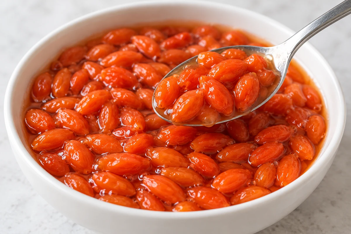 Goji Berry Compote from Frozen Fruit: Whole-Berry Texture and Sauce Yield