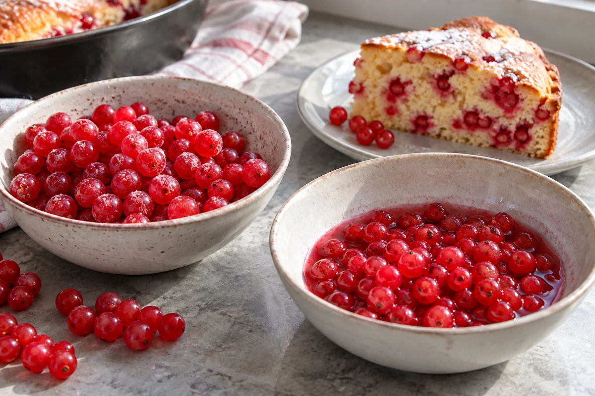 Freezing and Thawing Red Currants for Baking and Preserves