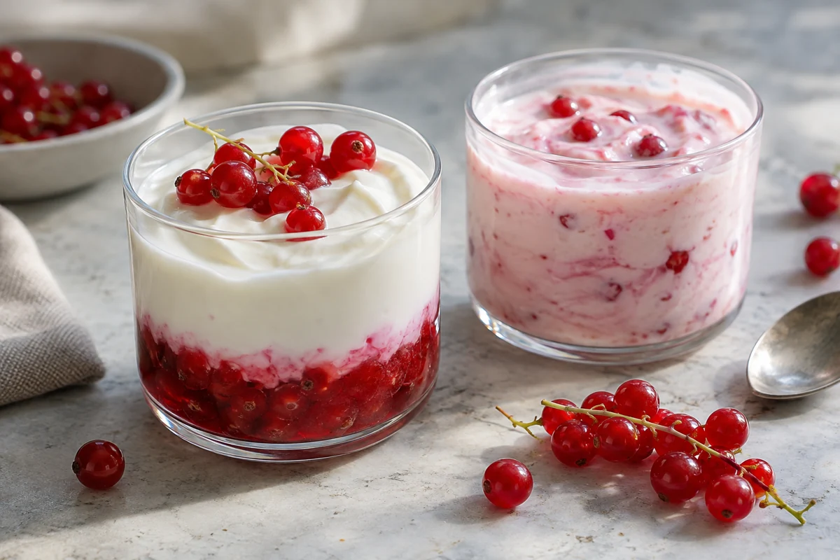 Red Currants in Dairy Desserts: Acidity and Color Transfer