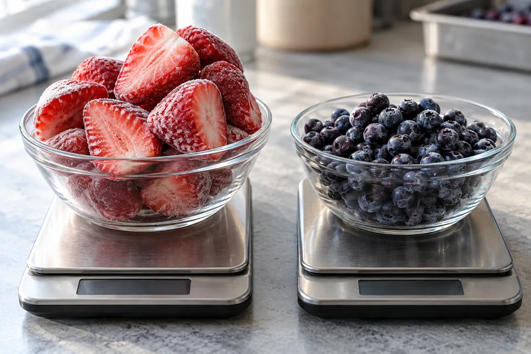 Different fruit sizes make piece counts unsuitable for expressing a blend formula Different fruit sizes make piece counts unsuitable for expressing a blend formula.