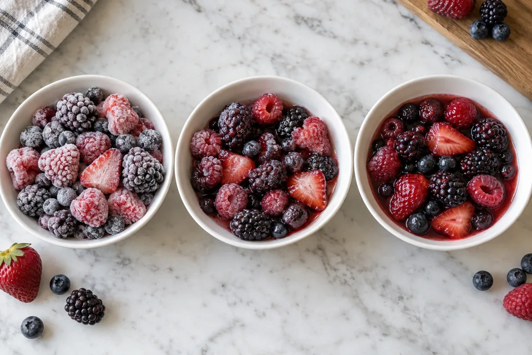 Thawing Frozen Mixed Berries for Different Food Uses