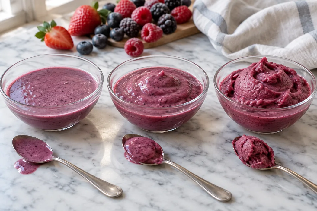 A drinkable smoothie and a spoonable bowl need different texture targets A drinkable smoothie and a spoonable bowl need different texture targets.