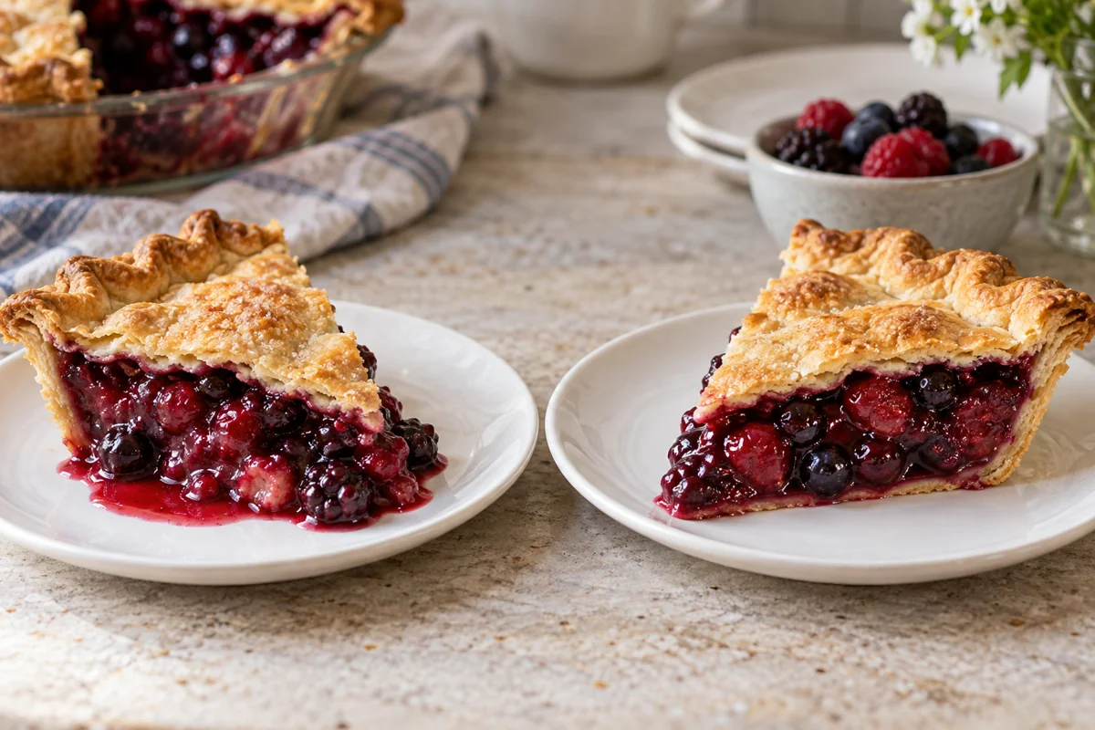 Two pie slices showing different levels of released liquid Two pie slices showing different levels of released liquid