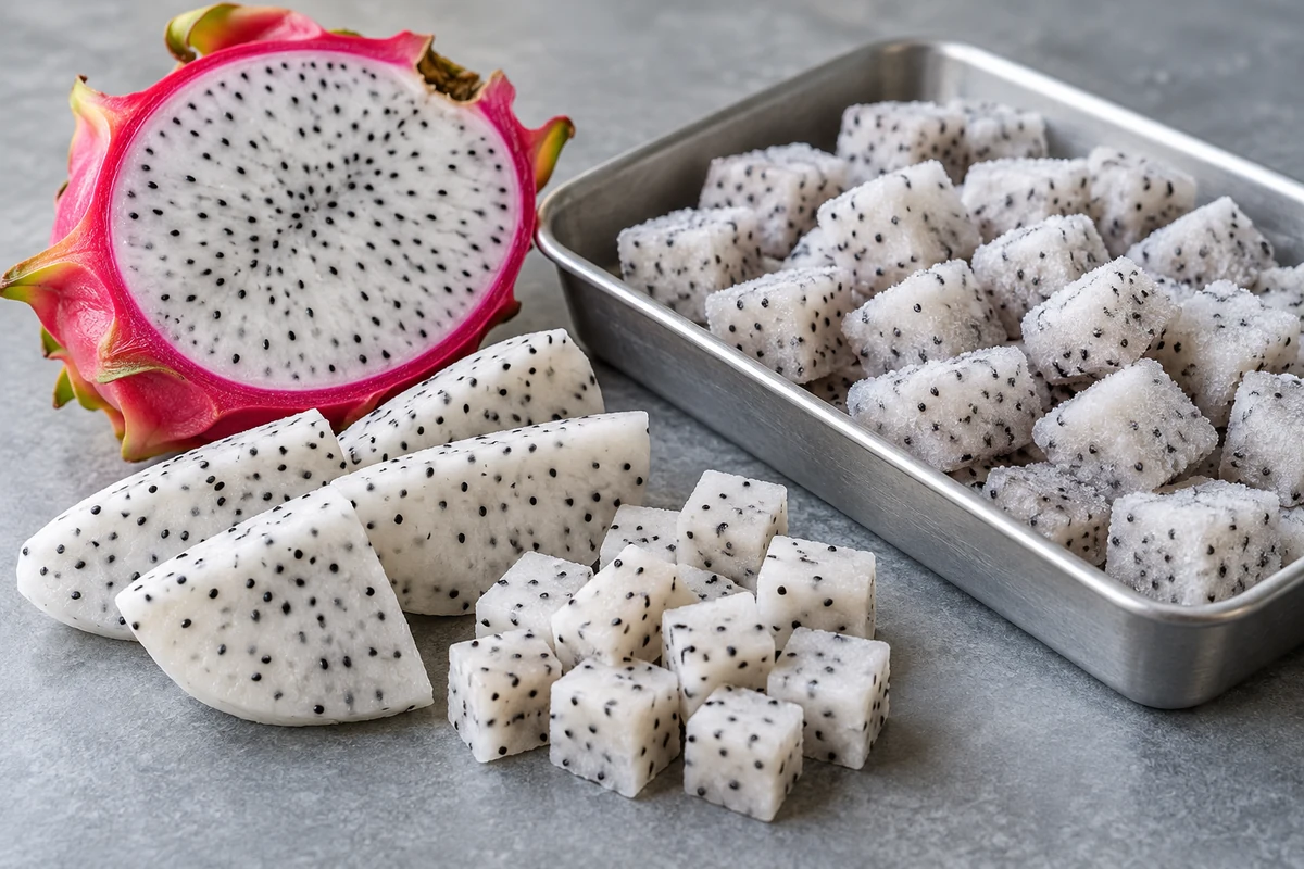 How to Peel, Cut and Freeze Dragon Fruit Dice Without Losing Shape