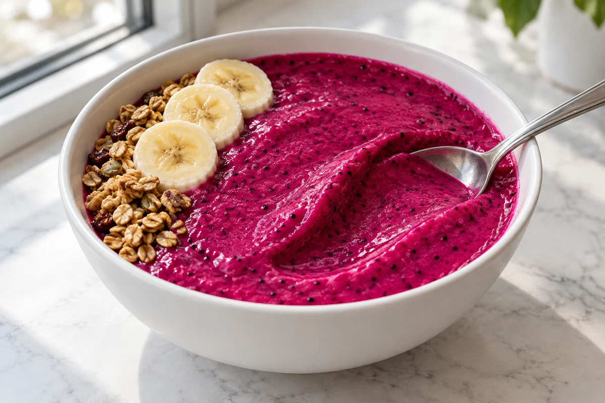 Frozen Dragon Fruit Smoothie Bowls: Thick Base, Portion Ratio and Melt Time