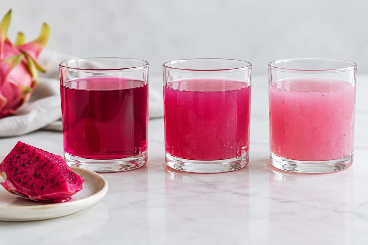Red Dragon Fruit Color in Drinks: Testing Heat, Light and pH