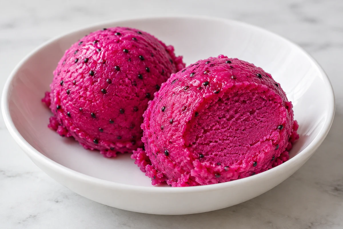 Dragon Fruit Sorbet: Seed Texture, Fruit Solids and Scoopability