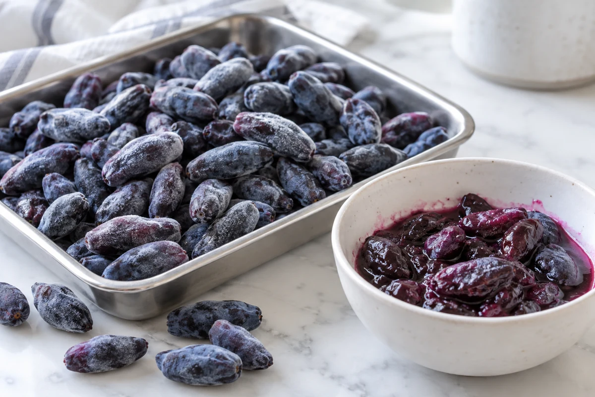 Freezing and Thawing Haskap Berries for Food Preparations