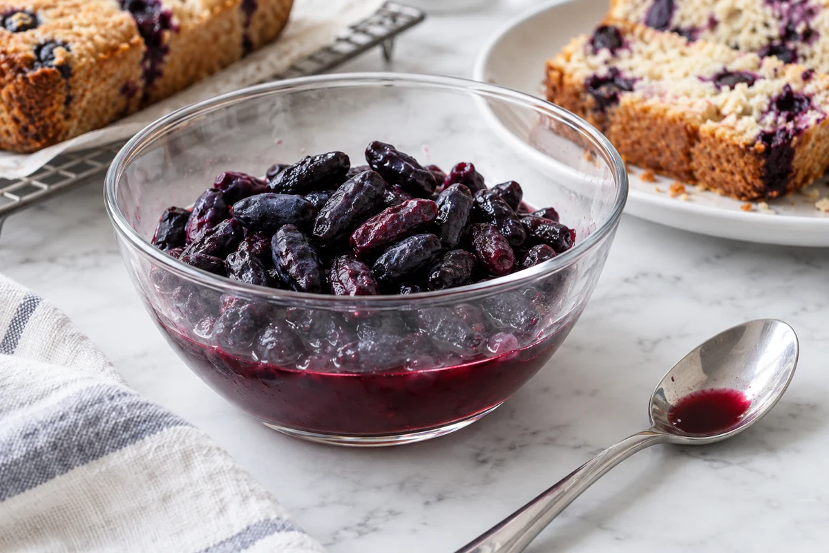 Haskap baking juice portion Released juice is a measured recipe input, whether retained or separated.