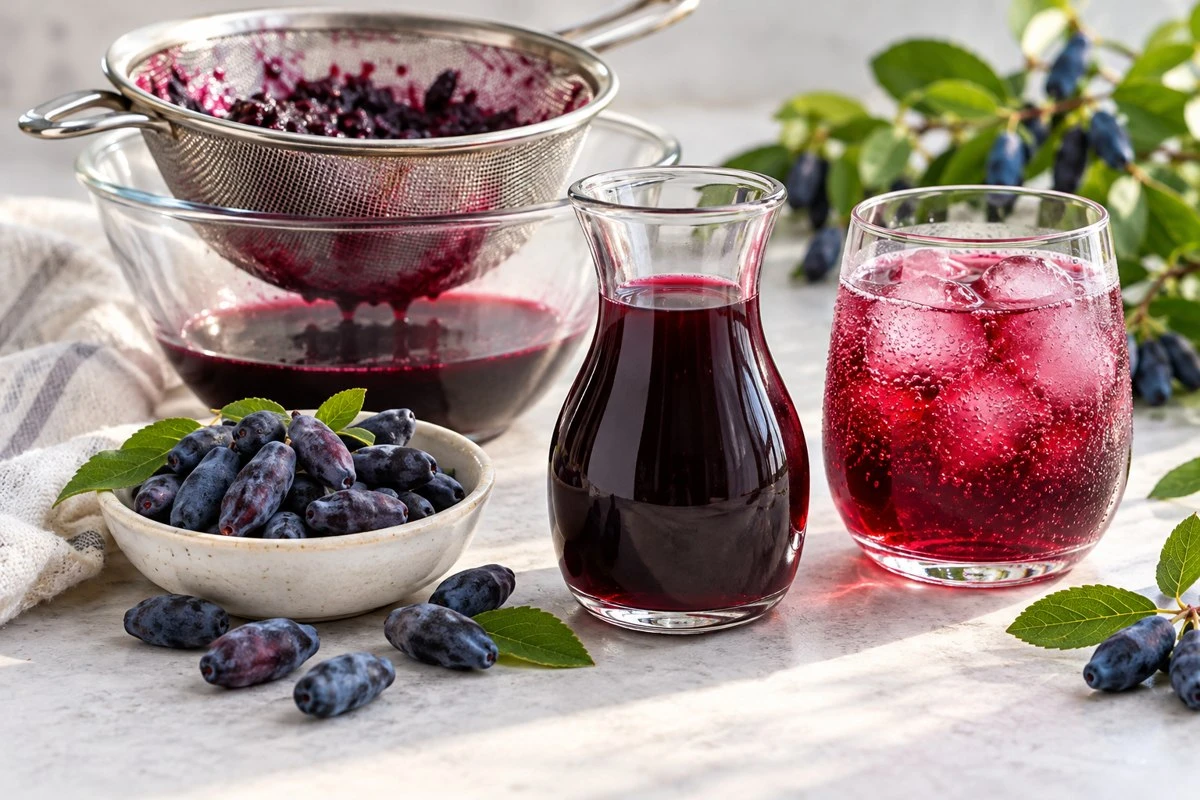 Haskap Syrup and Beverage Bases: Straining, Acidity and Color