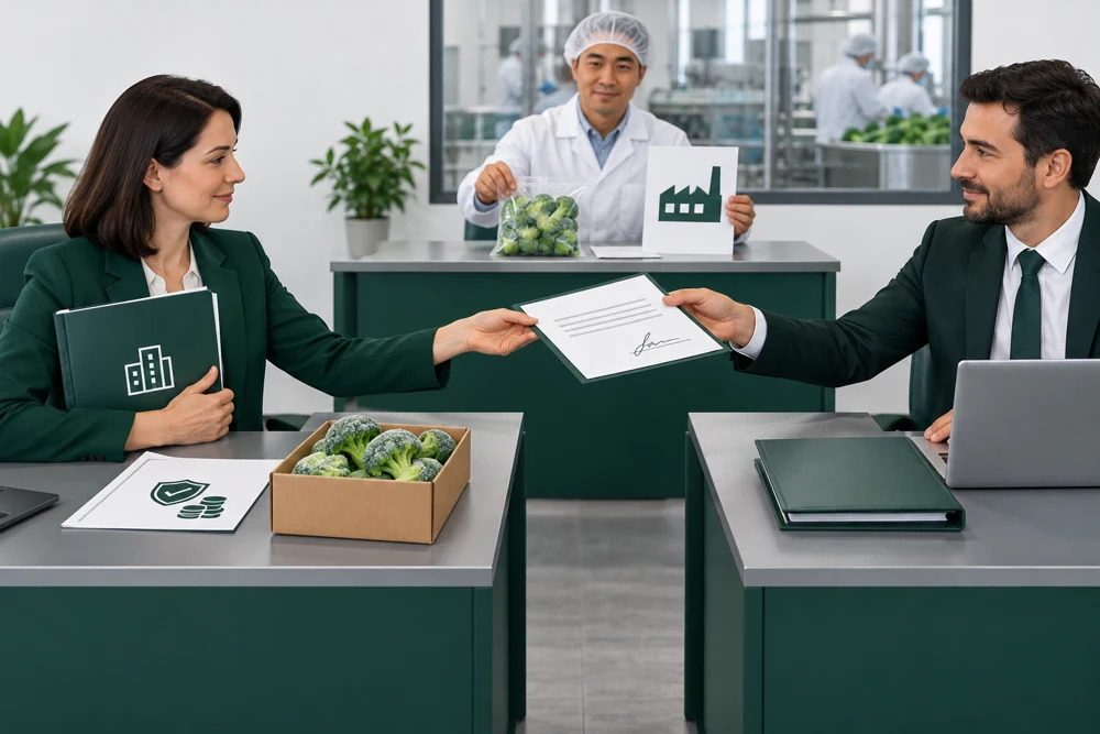 US Frozen Food Import Roles: IOR, Form 5106, Bond, POA and FSVP - explanatory shipment illustration US Frozen Food Import Roles: IOR, Form 5106, Bond, POA and FSVP - explanatory shipment illustration