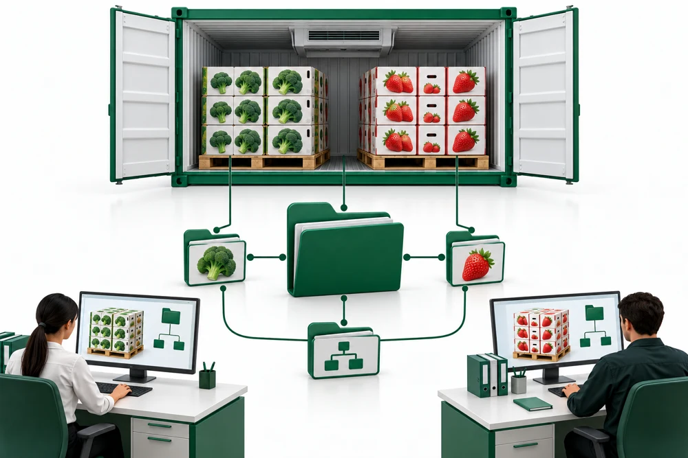 Canada ACI, eManifest and House Bills for Frozen Food - explanatory shipment illustration Canada ACI, eManifest and House Bills for Frozen Food - explanatory shipment illustration